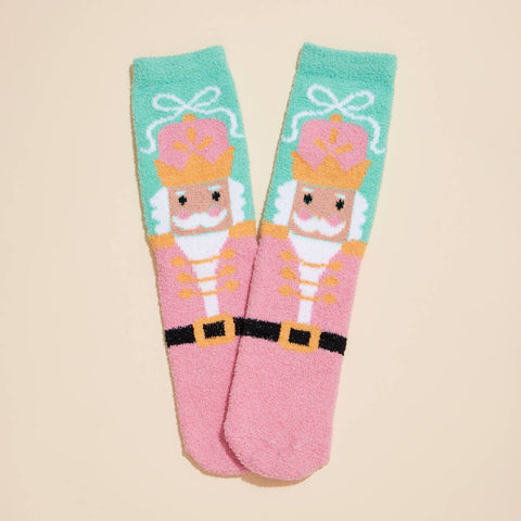 Nutcracker Fuzzy Socks