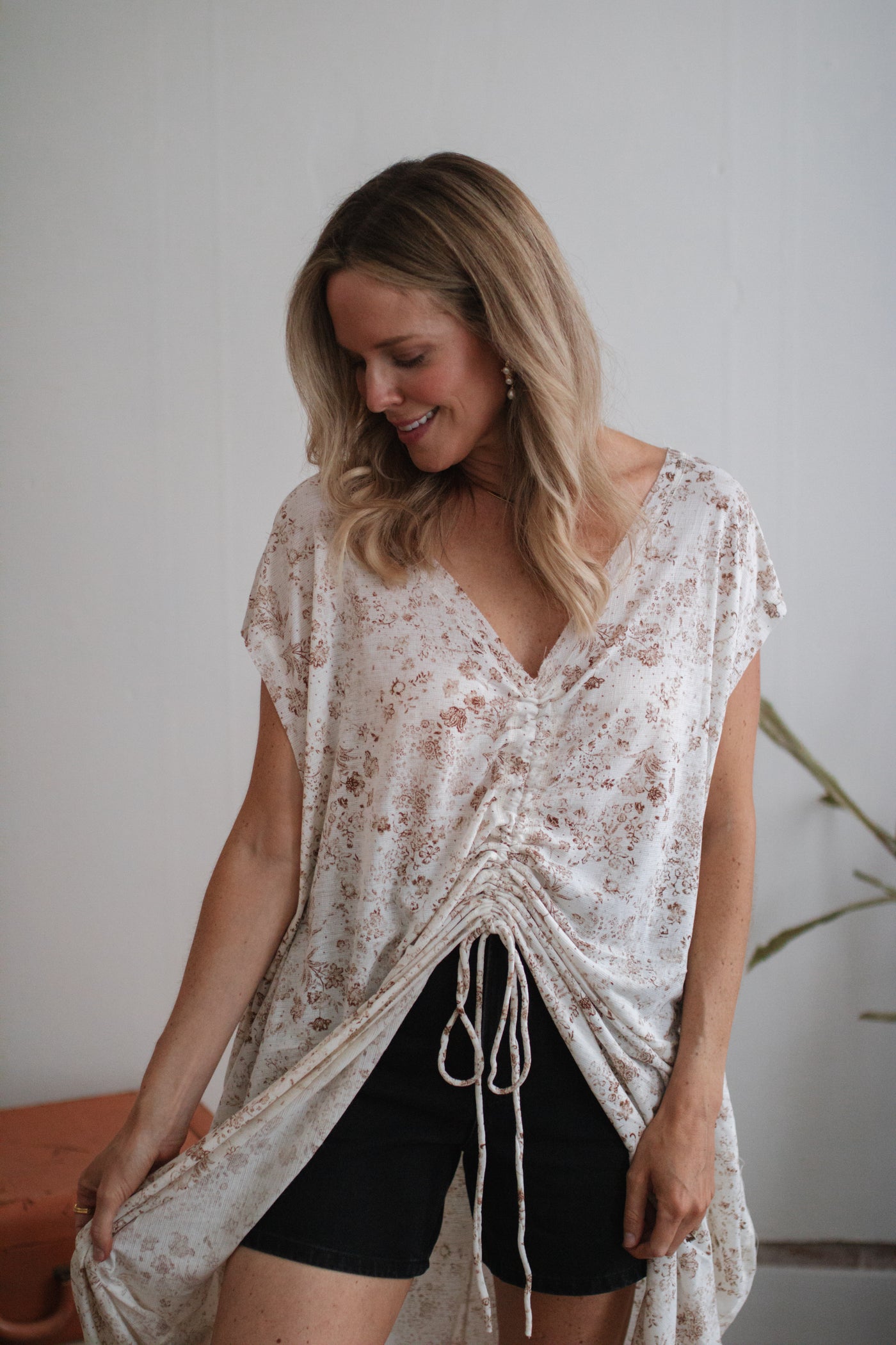 Wylie Floral Ruched Top