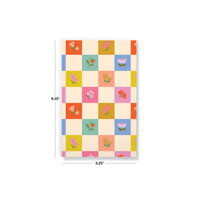 Petals + Checkers Lined Journal