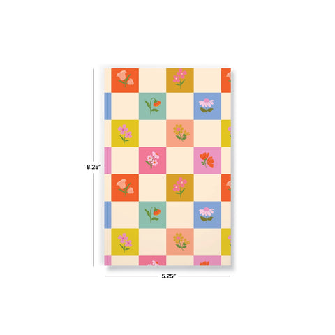 Petals + Checkers Lined Journal