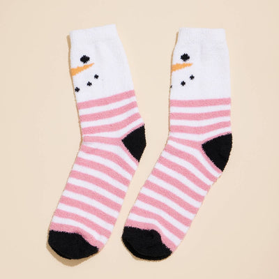 Snowman Fuzzy Socks