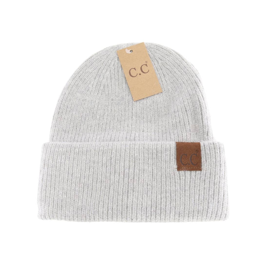 C.C. Knit Double Cuff Beanie