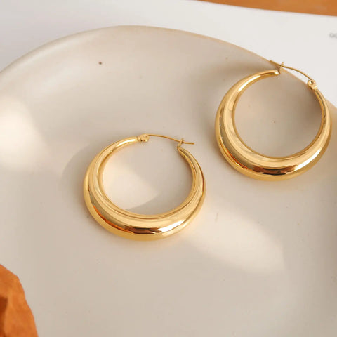 Galene Non-Tarnish Classic Large Hoop Earring