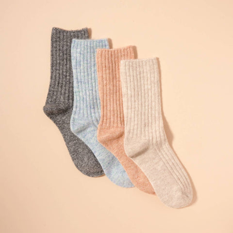 Cozy Wool Blend Crew Socks