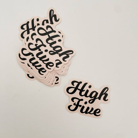 High Five Waterproof Vinyl Sticker