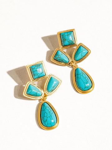 Dune Western Stone Earring | Turquoise