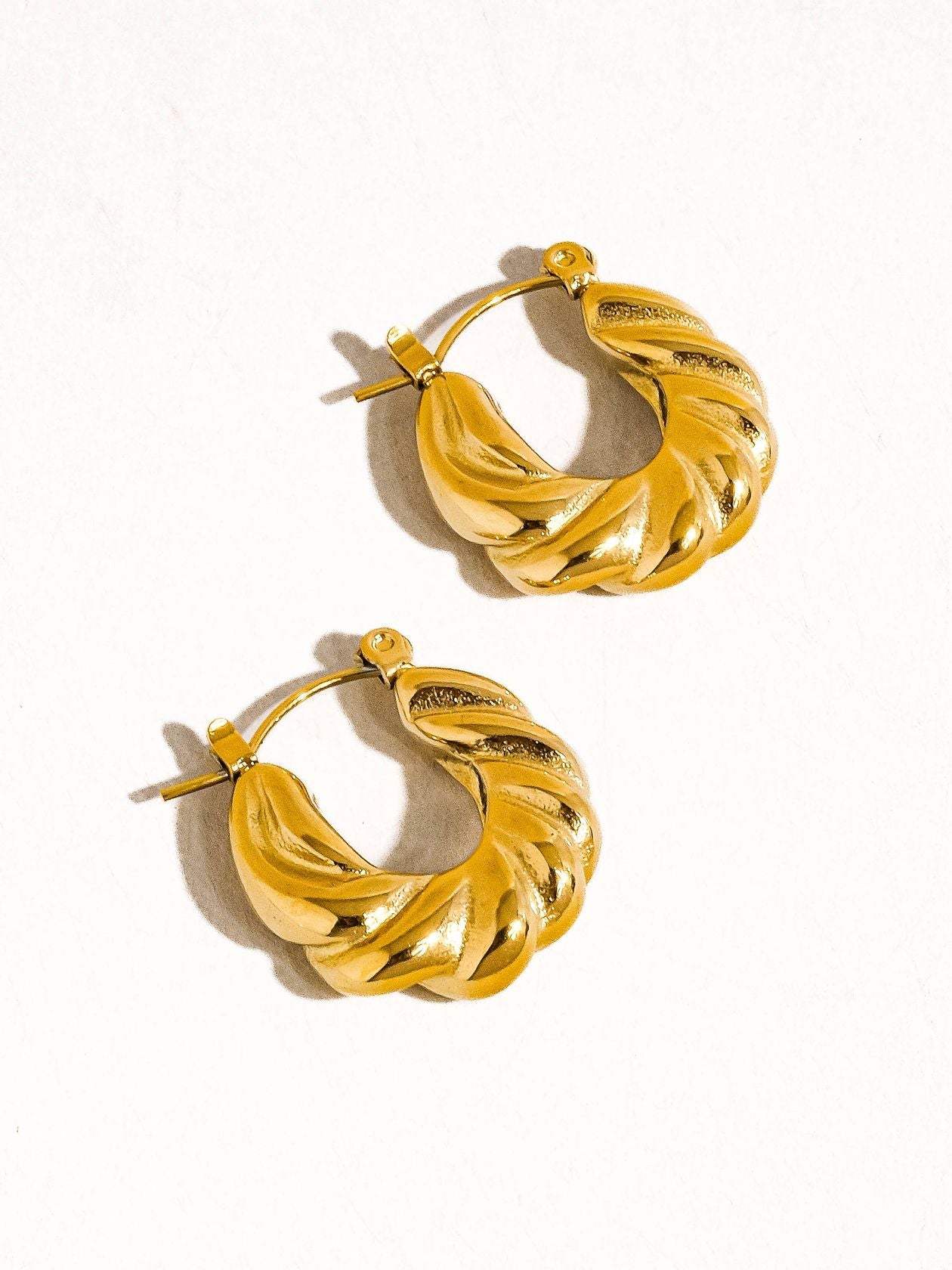 Kimberly Non-Tarnish Braided Hoop Earring