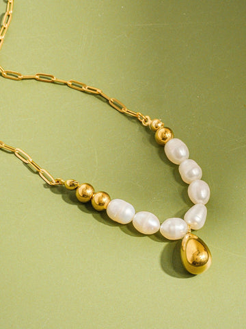 Romy Non-Tarnish Pearl Drop Necklace