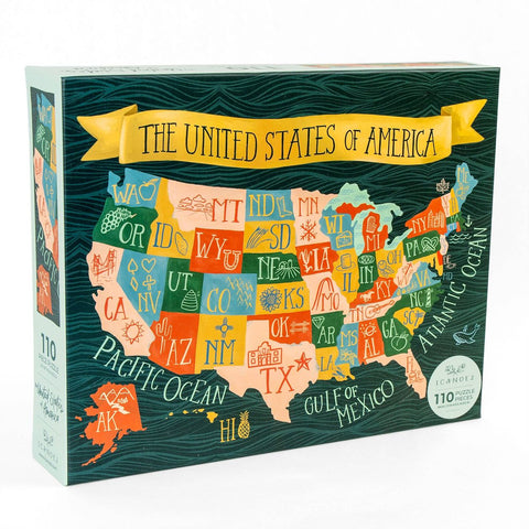 The United States of America Hand-Painted Puzzle