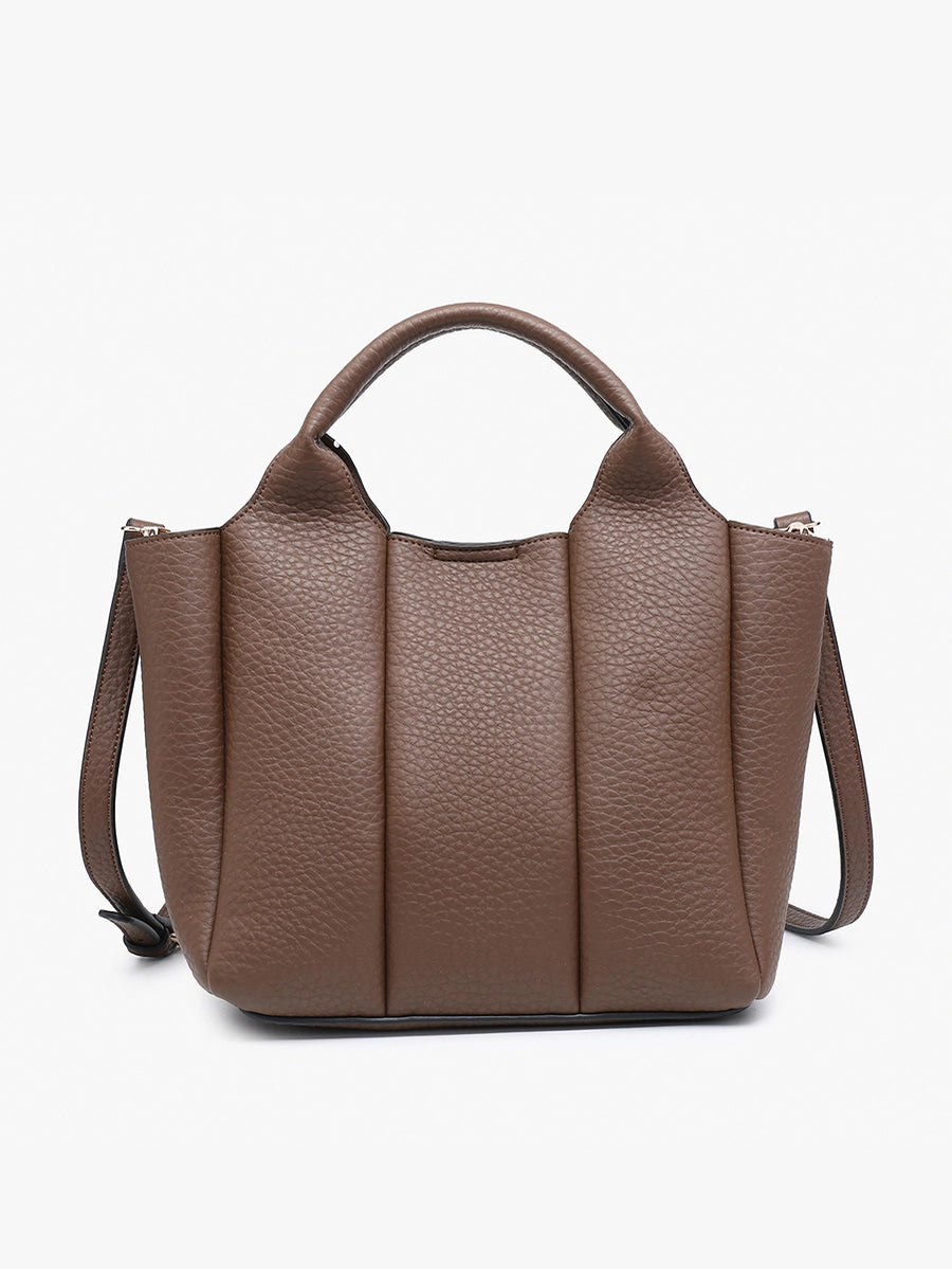 Maddox Paneled Satchel | 2 in 1 Bag