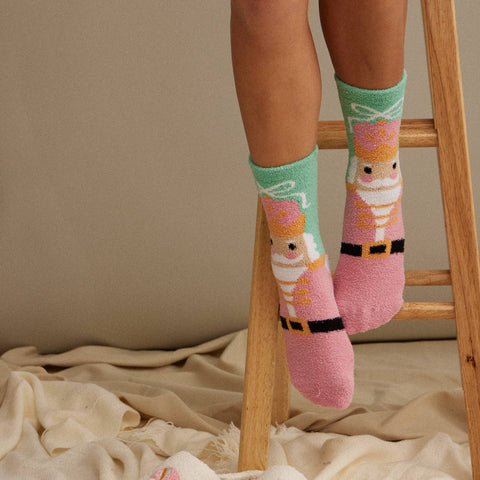 Nutcracker Fuzzy Socks