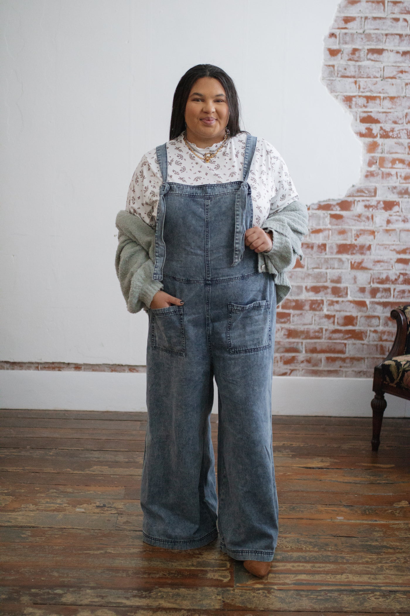 Romie Denim Tie Overalls