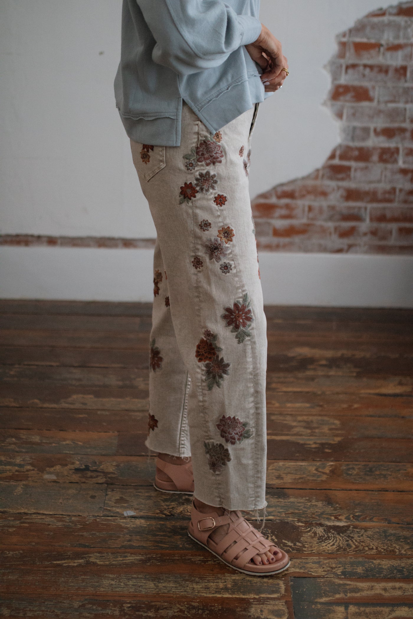 Billie Floral Washed Denim