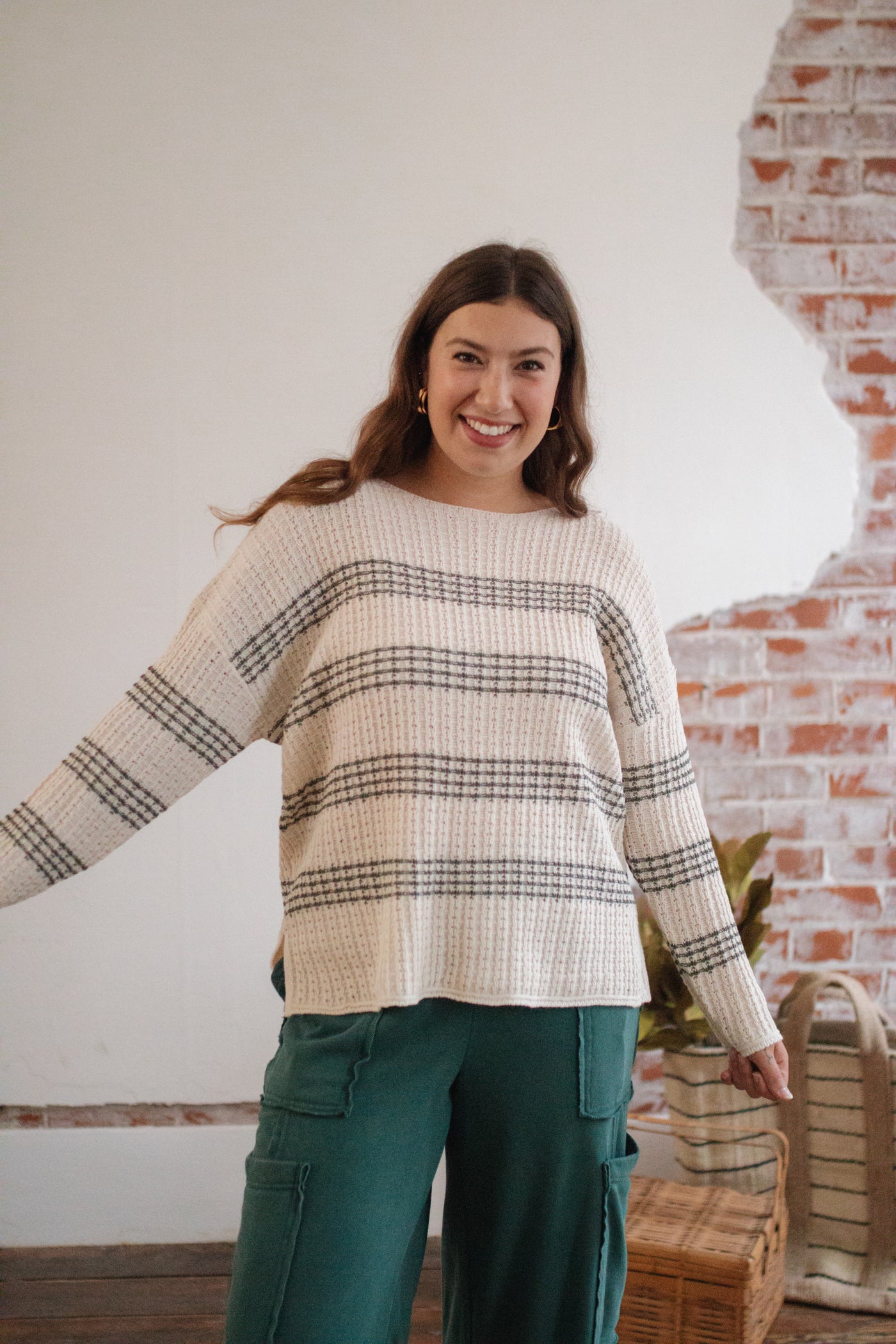 Brenna Knit Striped Sweater