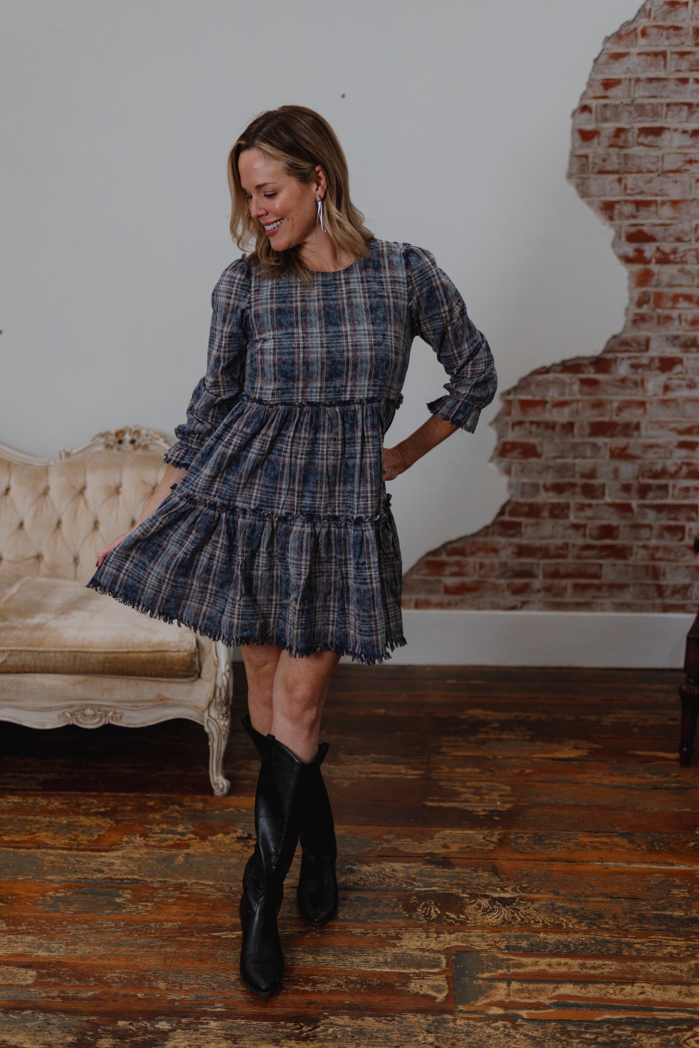 Fun Lovin' Plaid Dress