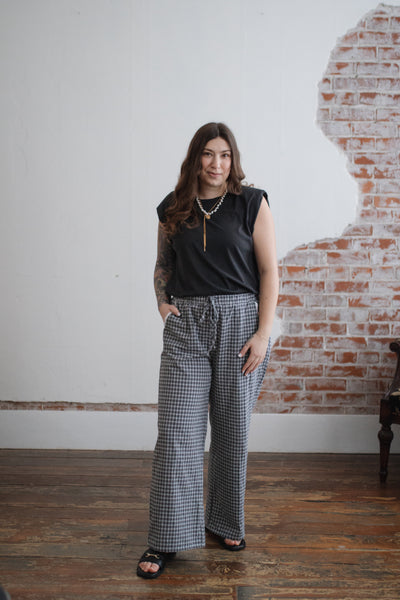 Korey Plaid Wide Leg Pants