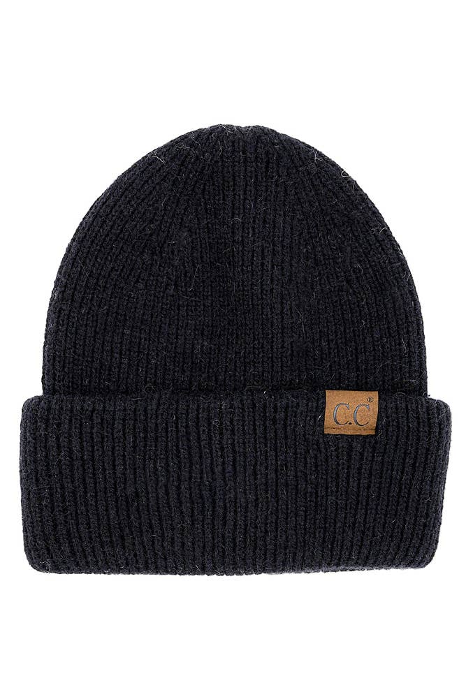 C.C. Knit Double Cuff Beanie