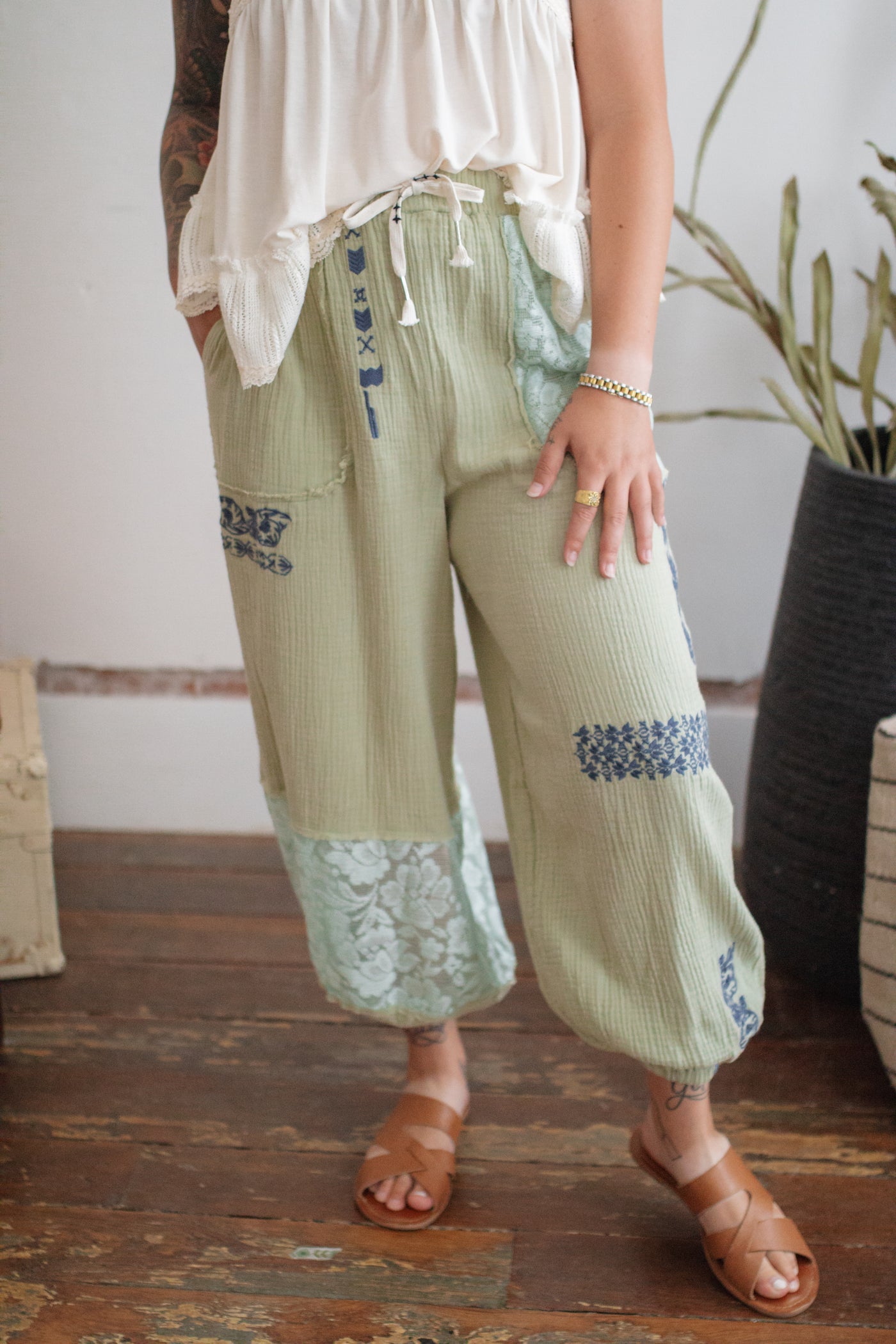 Adeline Embroidered Joggers