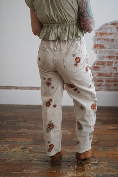 Billie Floral Washed Denim