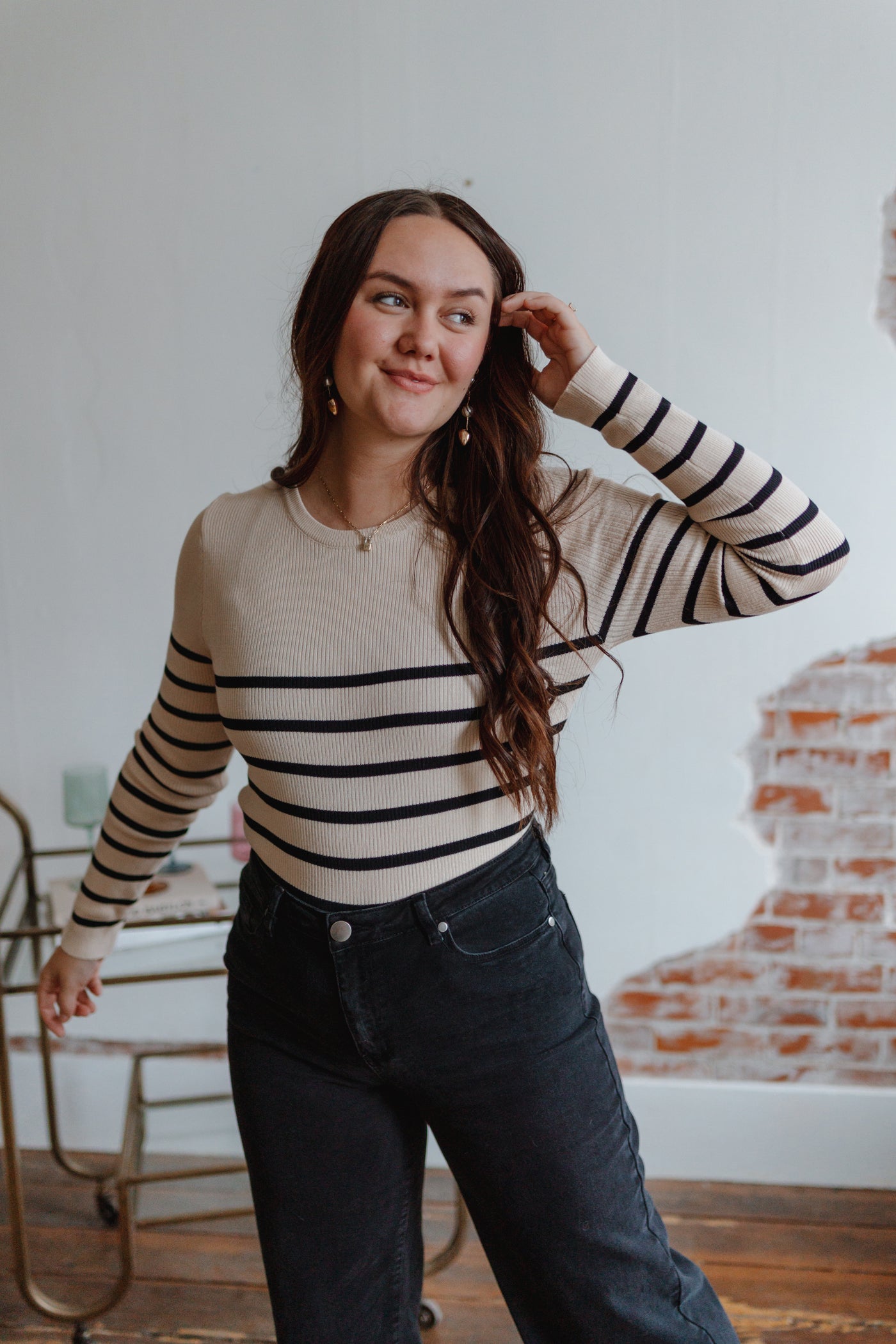 Love Again Striped Sweater Top