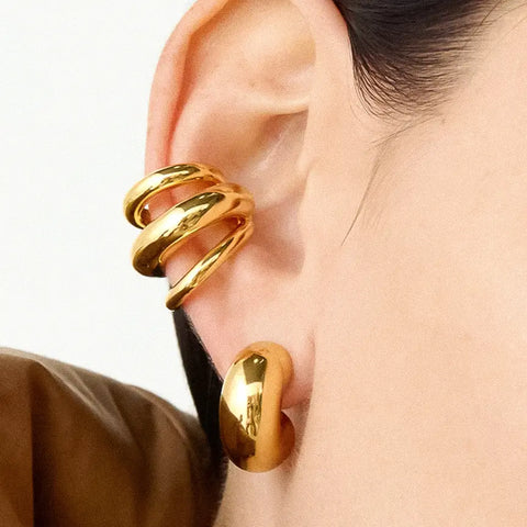 Ames Non-Tarnish Layered Ear Cuff