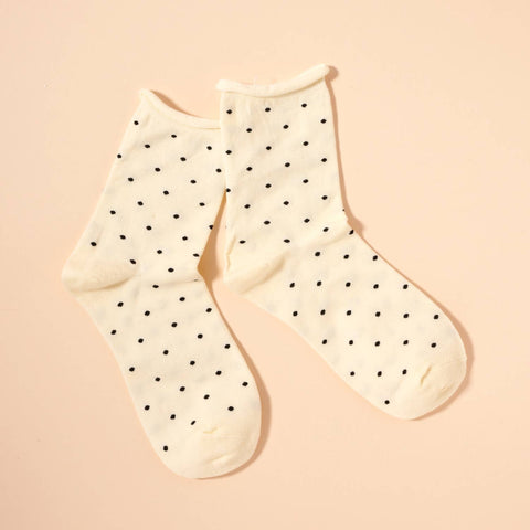 Polka Dot Crew Socks