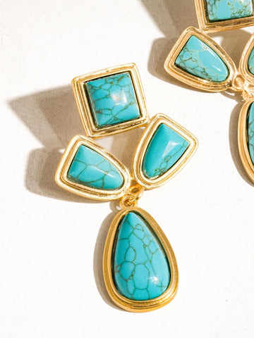 Dune Western Stone Earring | Turquoise