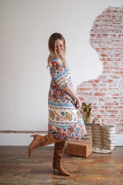 Larissa Multi Pattern Midi Dress