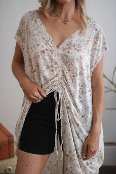 Wylie Floral Ruched Top