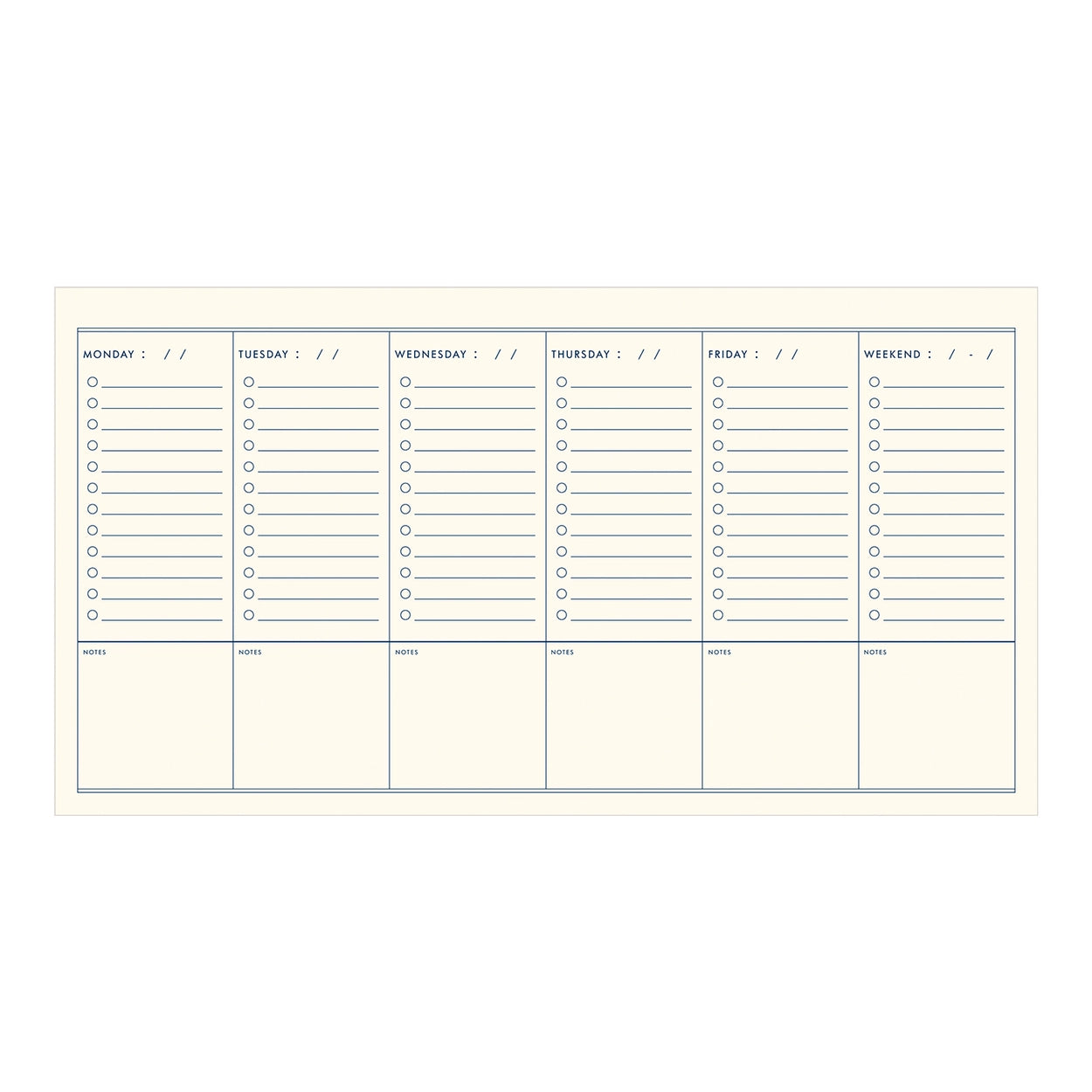 Weekly To Do Checklist Planner