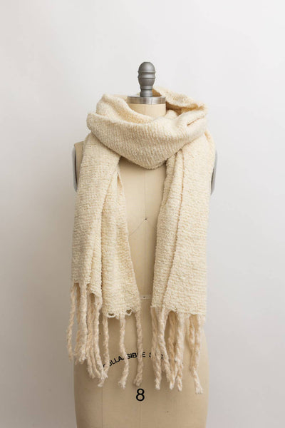 Cozy Knit Scarf with Tassels