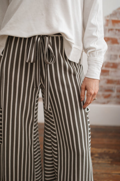 Sammie Striped Wide Leg Knit Pants