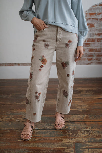 Billie Floral Washed Denim