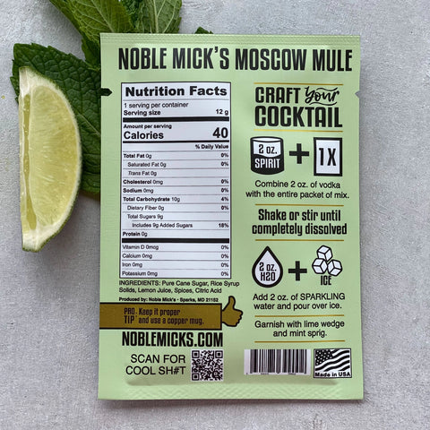 Noble Mick's Single Serve Cocktail Mix