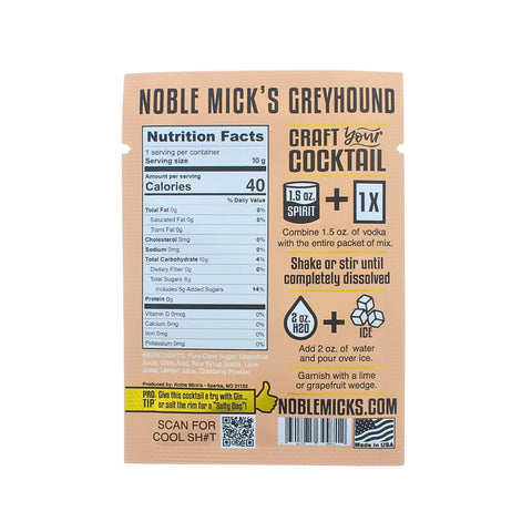 Noble Mick's Single Serve Cocktail Mix