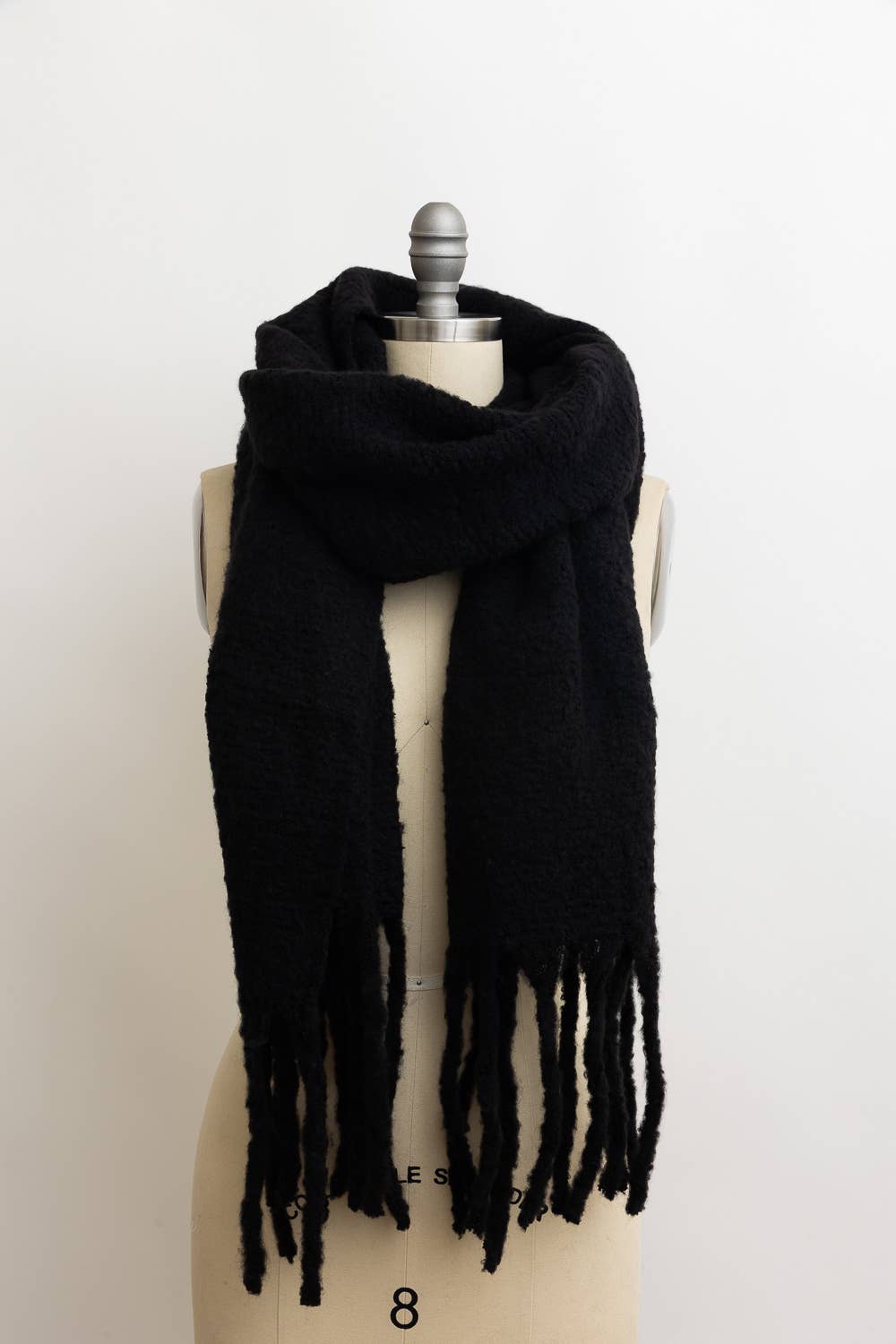 Cozy Knit Scarf with Tassels