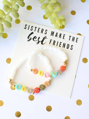 Big Sis + Lil Sis Best Friends Bracelet Set