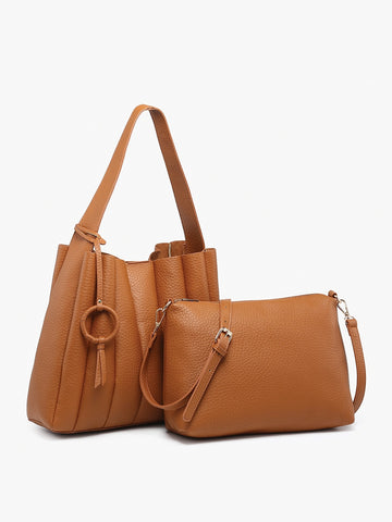 Josie Pleated Satchel | 2 in 1 Bag