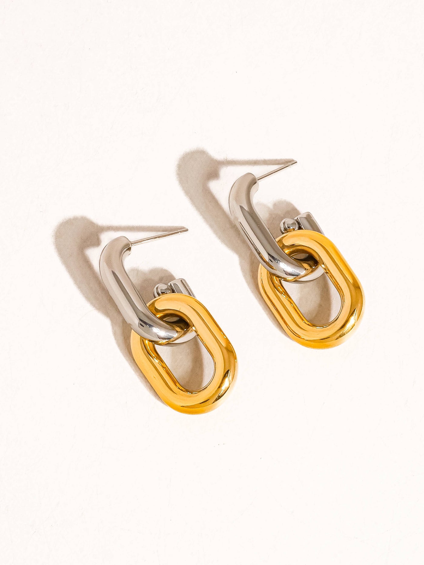 Jaxon 18K Non-Tarnish Double Chain Earring