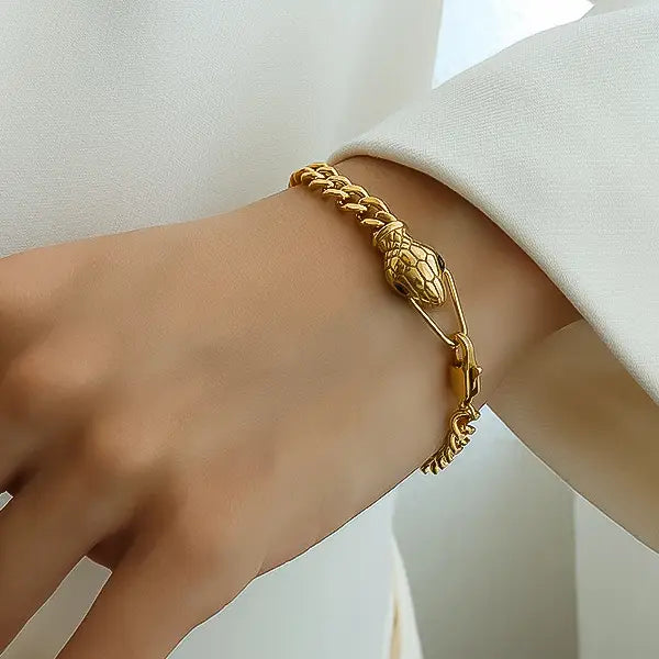 Habu 18K Non-Tarnish Serpant Bracelet