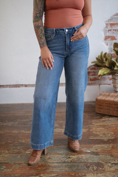 Vervet Medium Wash Wide Leg Jeans