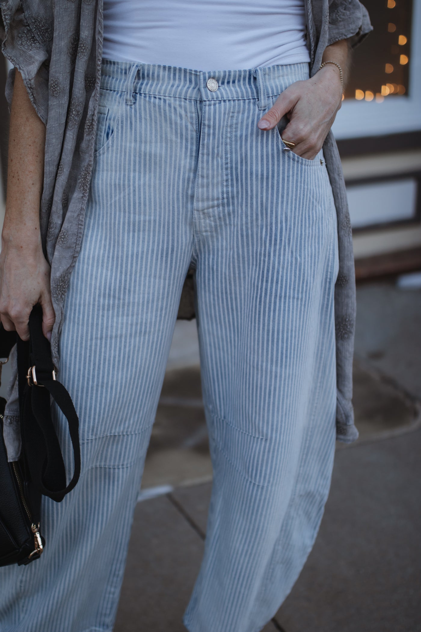 Sydney Striped Barrel Jeans