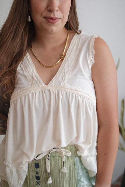 Colleen Flowy Lace Tank