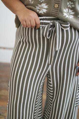 Sammie Striped Wide Leg Knit Pants