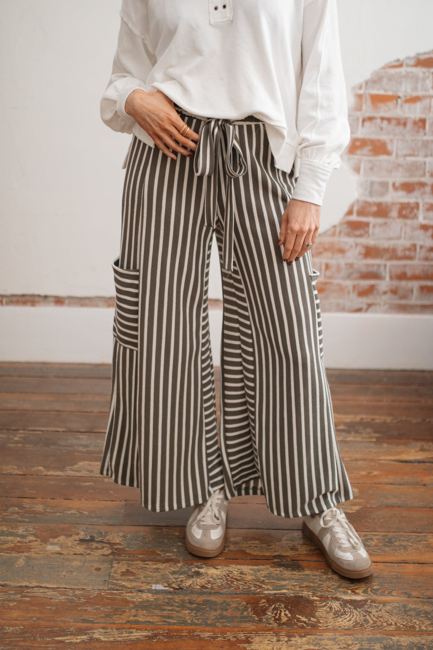 Sammie Striped Wide Leg Knit Pants