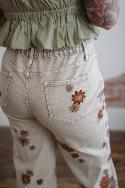 Billie Floral Washed Denim