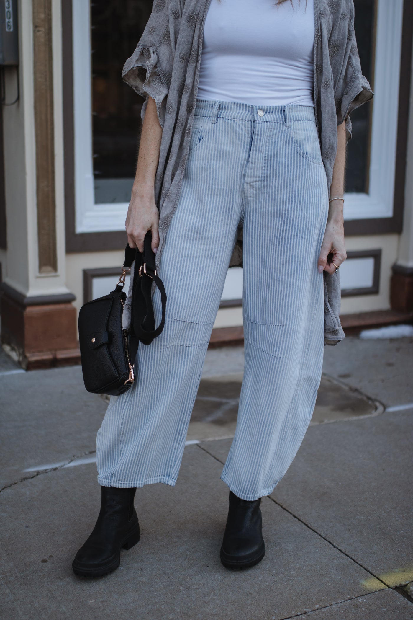 Sydney Striped Barrel Jeans