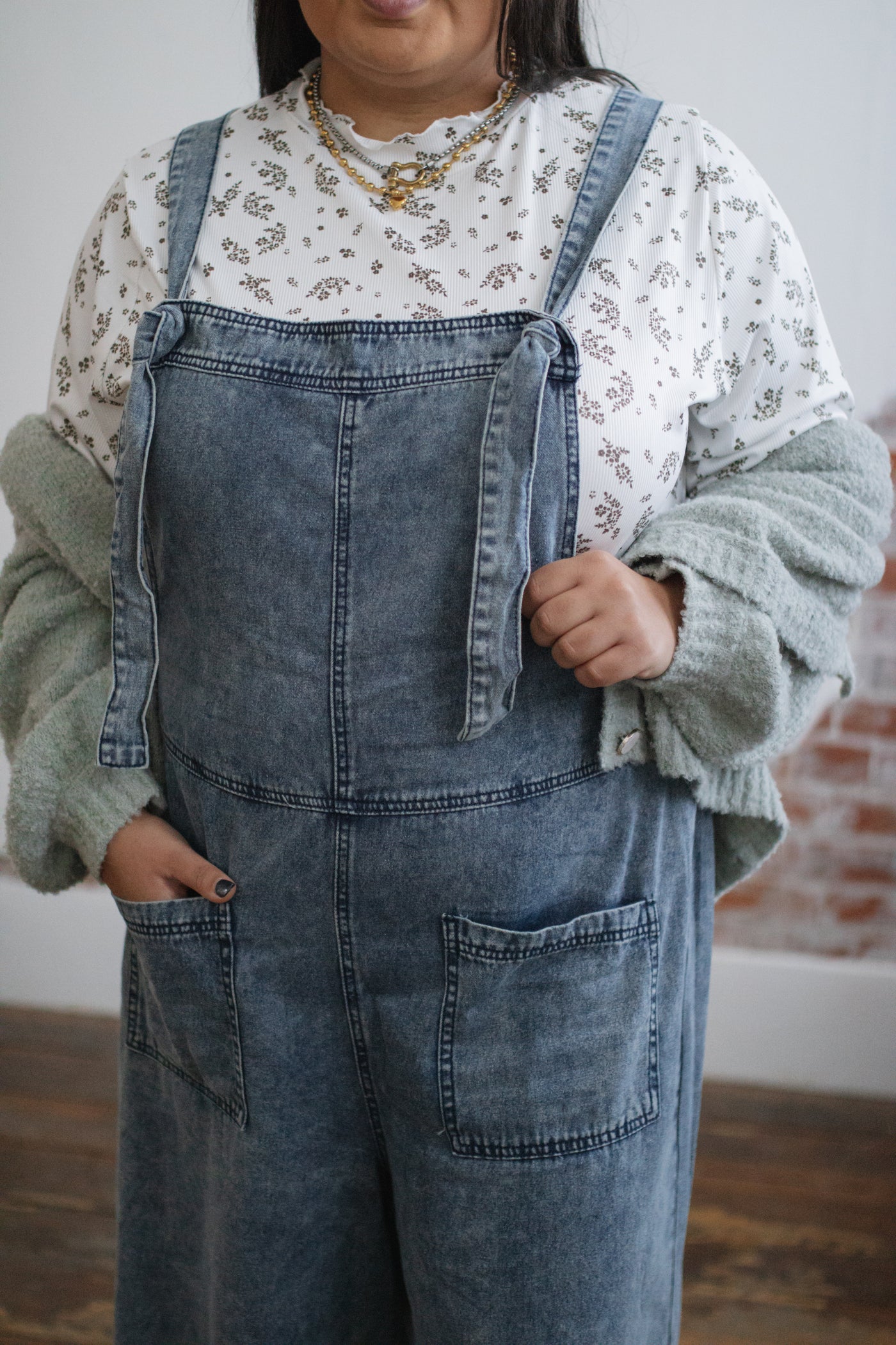 Romie Denim Tie Overalls