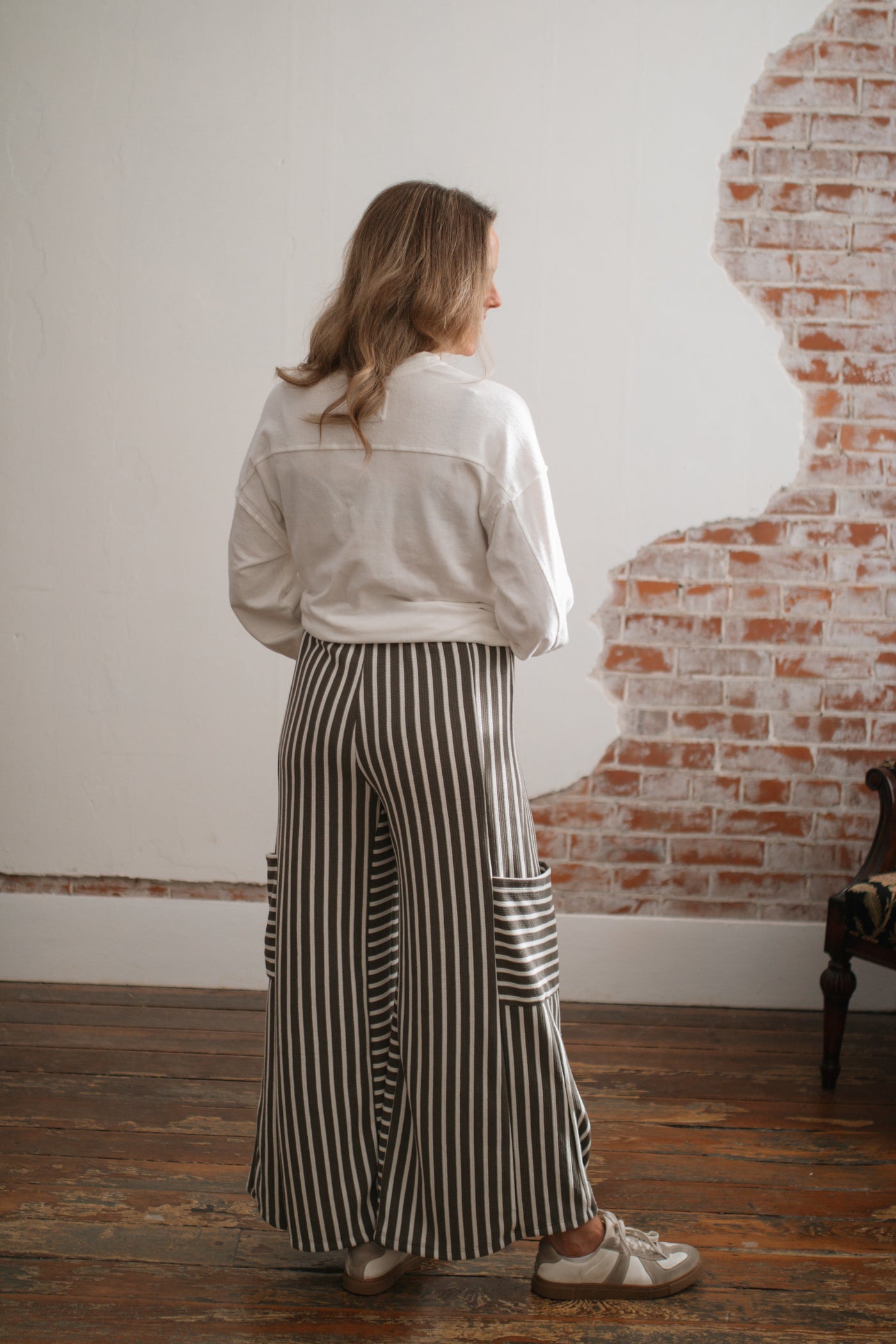 Sammie Striped Wide Leg Knit Pants