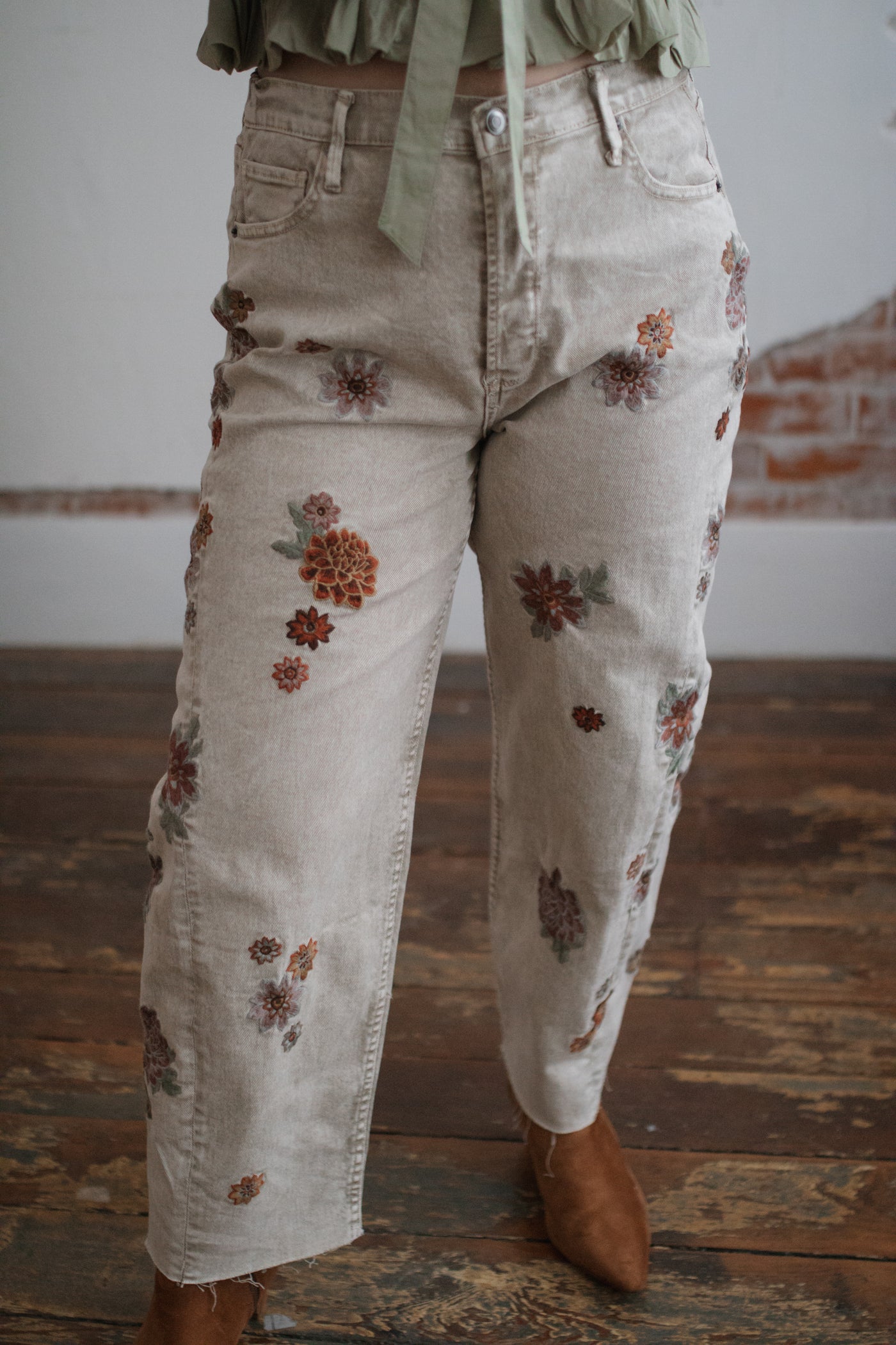 Billie Floral Washed Denim